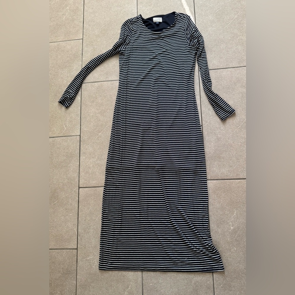 Target Black and White Striped Long Sleeve Dress